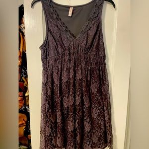 Large grey lace dress